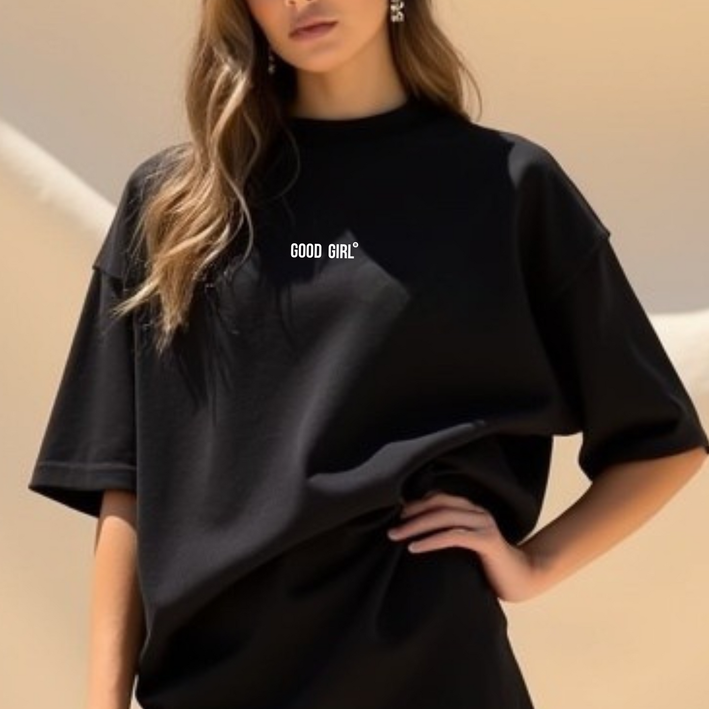 Oversized Statement T-Shirt – GOOD GIRL® - BAD HABITS Weiss GOOD GIRL BAD HABITS