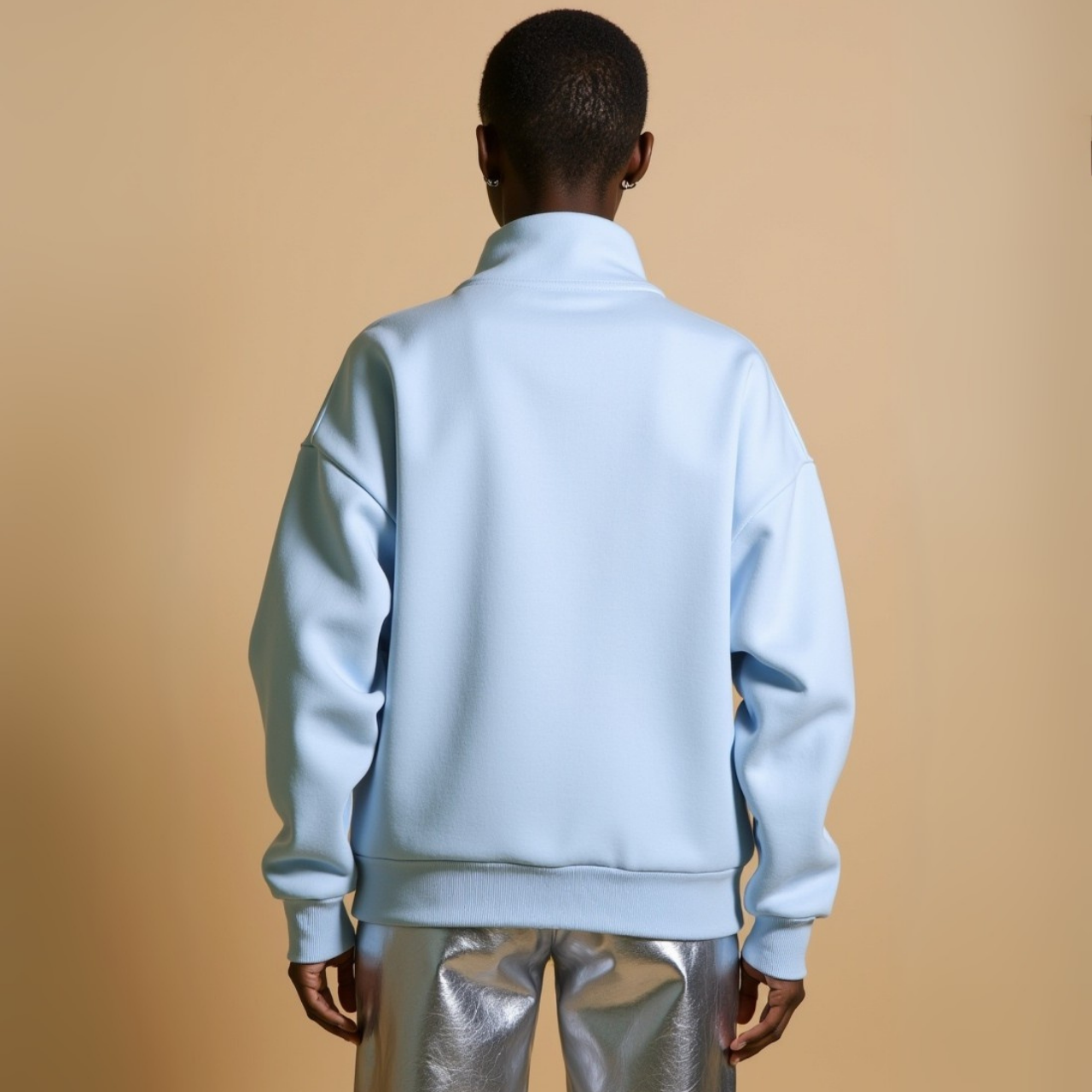 Half Zip Sweat "BE GOOD BE BAD JUST BE" - Mint GOOD GIRL BAD HABITS
