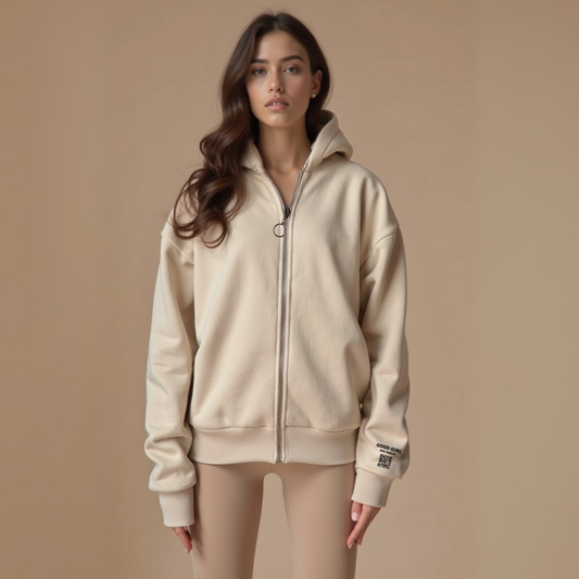 Hoodie mit Reißverschluss "Look Mom" - Pink GOOD GIRL BAD HABITS