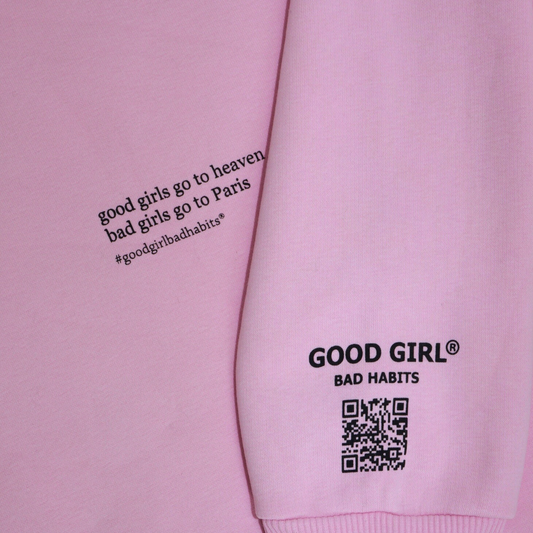 Hoodie "BAD GIRLS GO TO PARIS" - Pink GOOD GIRL BAD HABITS