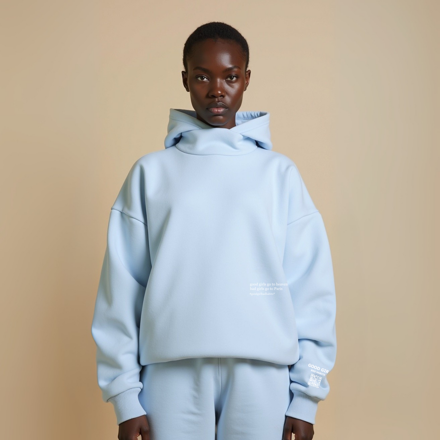 Hoodie "BAD GIRLS GO TO PARIS" - Pink GOOD GIRL BAD HABITS
