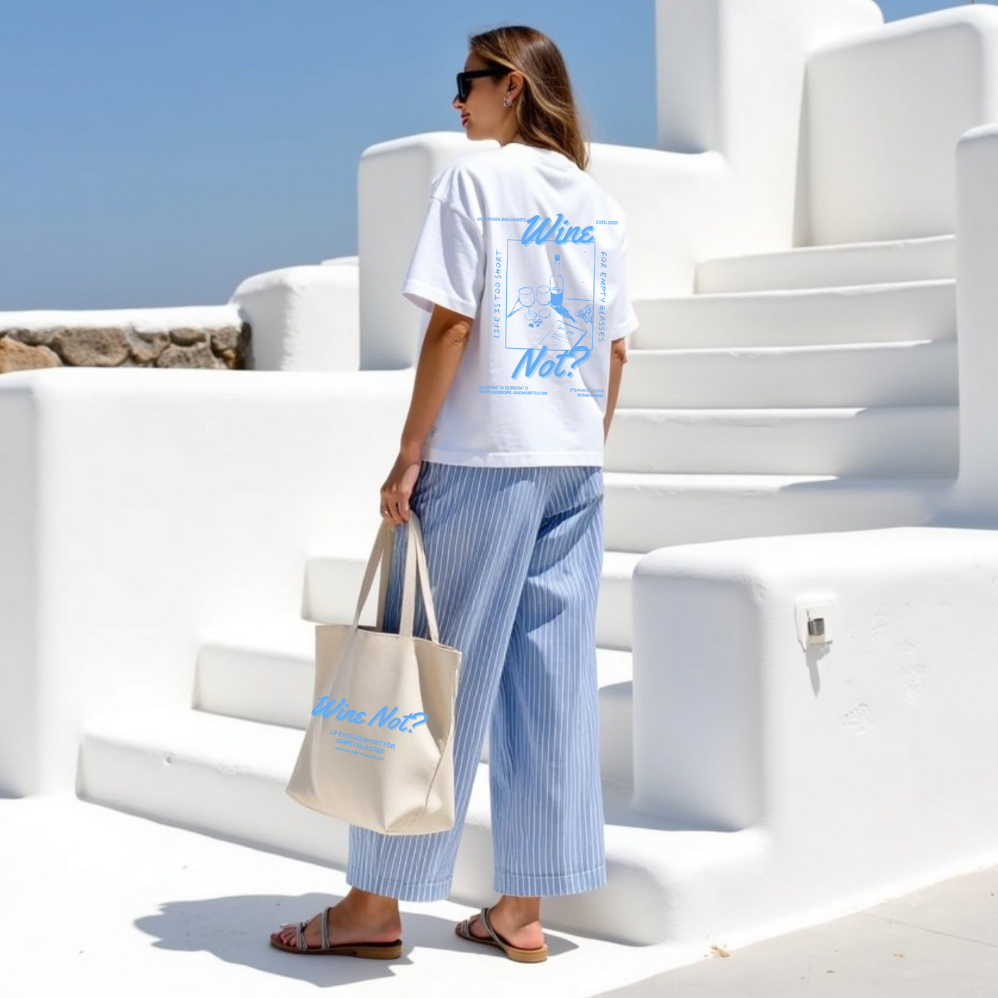 Oversized T-Shirt "Wine - Not?" GOOD GIRL BAD HABITS