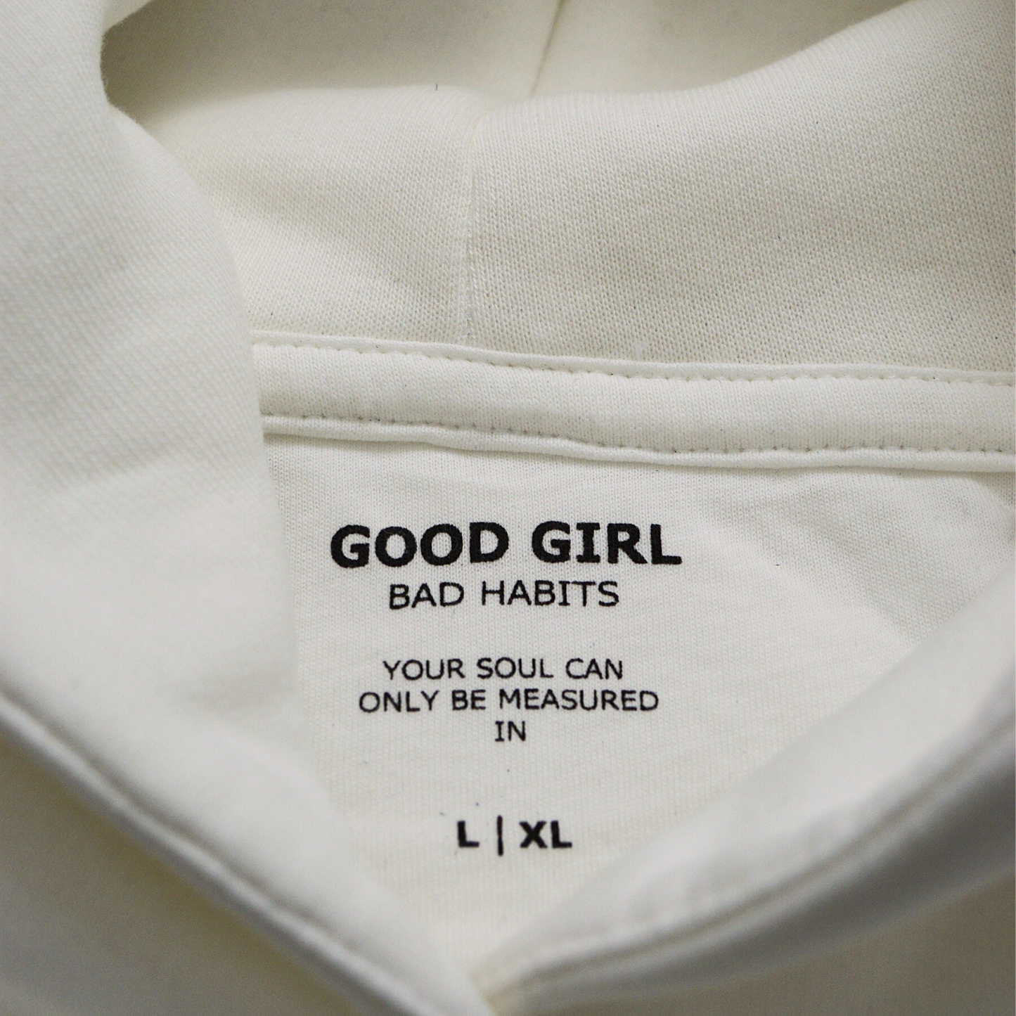 Crop Hoodie "TWENTY YEARS FROM NOW" - Weiss GOOD GIRL BAD HABITS