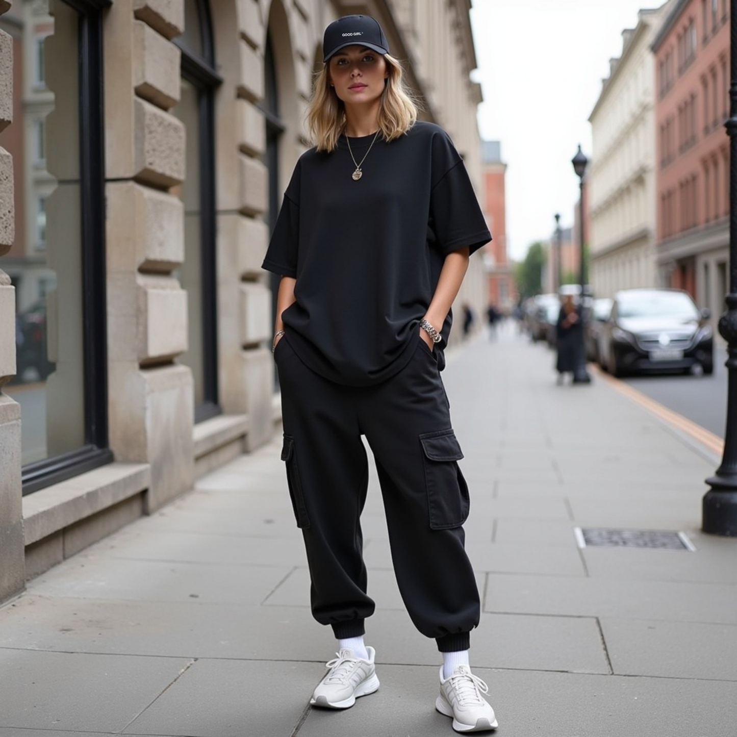 Oversized T-Shirt "OK, BUT FIRST COFFEE" GOOD GIRL BAD HABITS