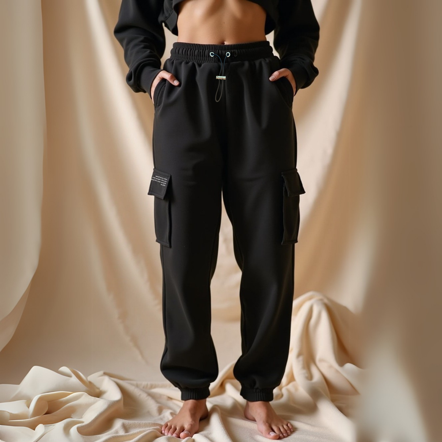 Jogger "MENTAL HEALTH" - Schwarz GOOD GIRL BAD HABITS