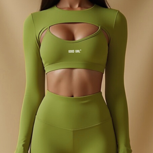 2-in-1 Longsleeve Top Green GOOD GIRL BAD HABITS