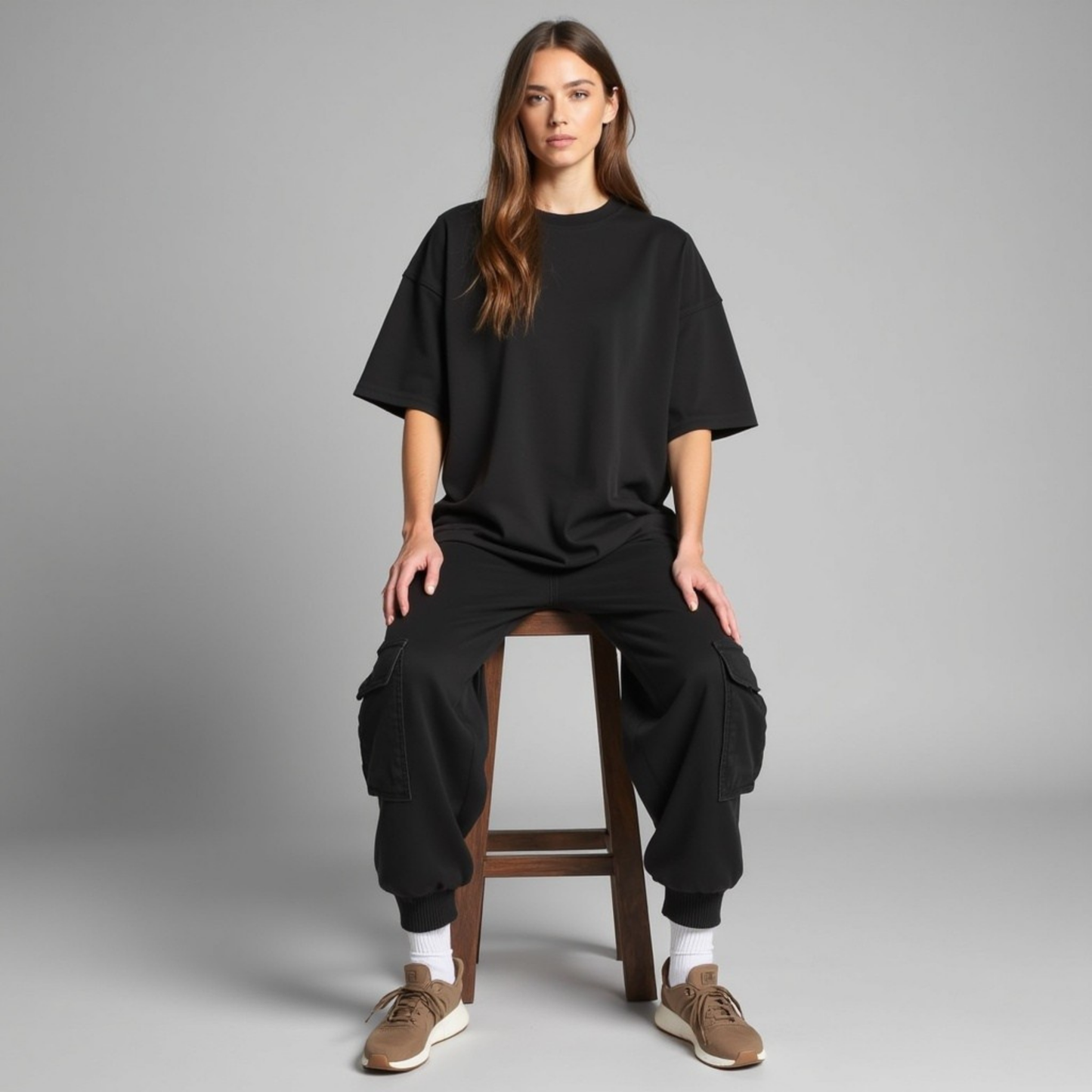 Oversized T-Shirt "OK, BUT FIRST COFFEE" GOOD GIRL BAD HABITS