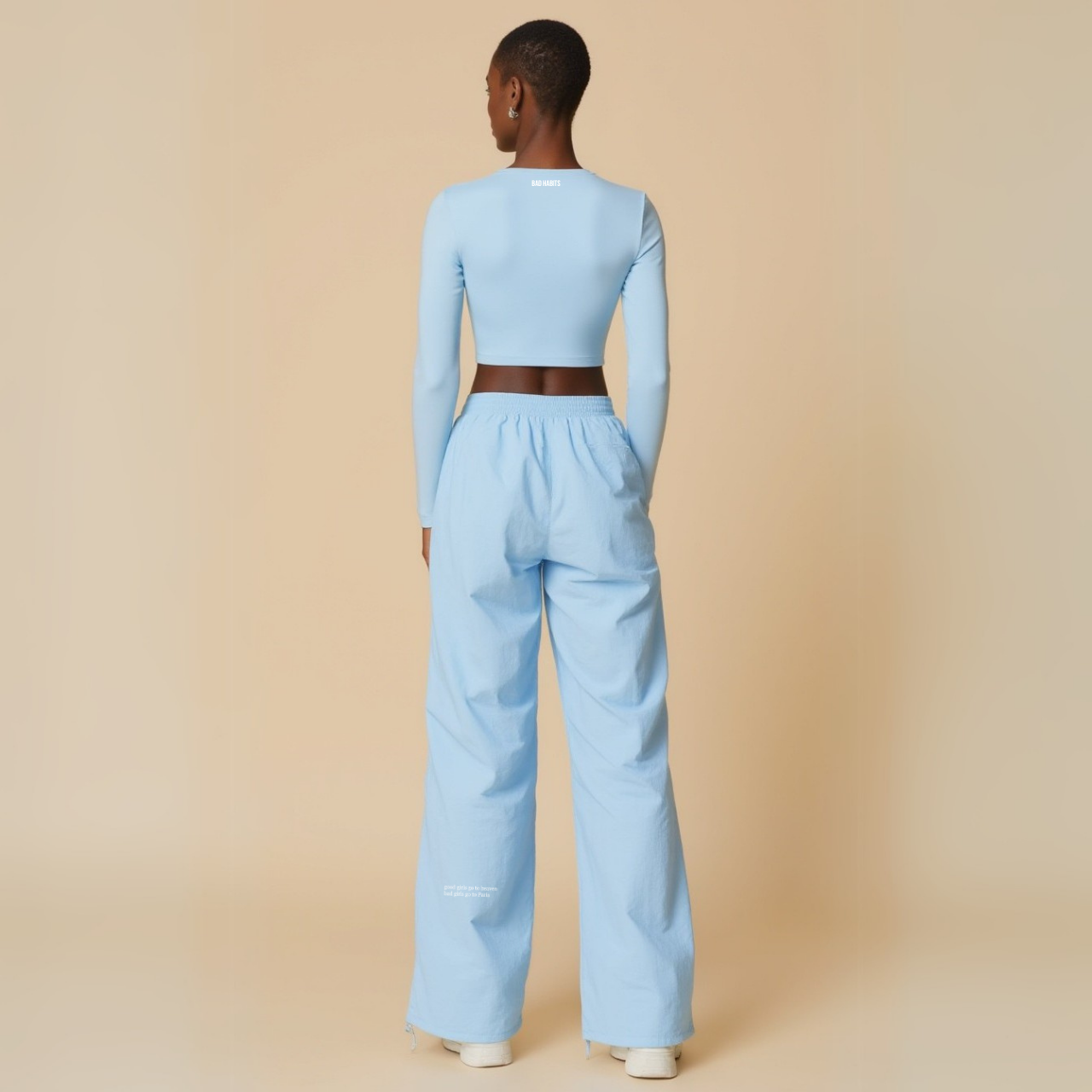 Windbreaker Pants - "BAD GIRLS GO TO PARIS" GOOD GIRL BAD HABITS