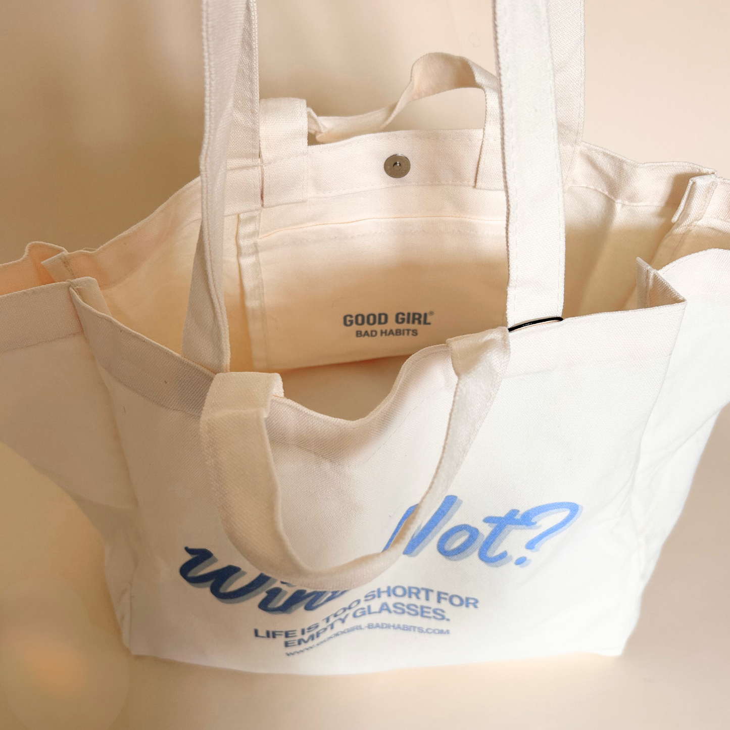 Tote Bag "WINE NOT?" GOOD GIRL BAD HABITS