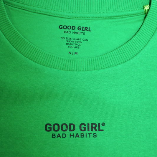 Crew Neck Sweat "GOOD ENOUGH FOR" - Grau Melange GOOD GIRL BAD HABITS