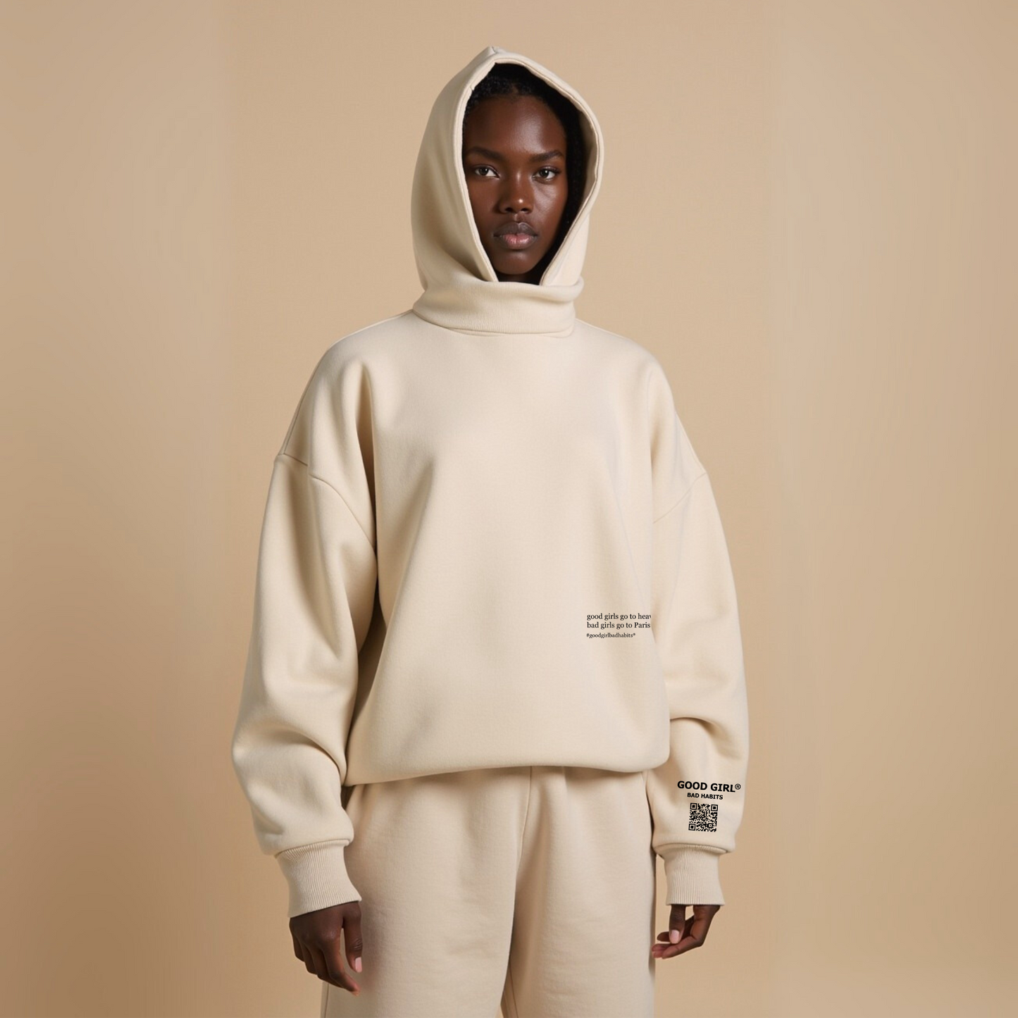 Hoodie "BAD GIRLS GO TO PARIS" - Pink GOOD GIRL BAD HABITS
