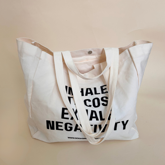 Tote Bag "INHALE TACOS - EXHALE NEGATIVITY" GOOD GIRL BAD HABITS