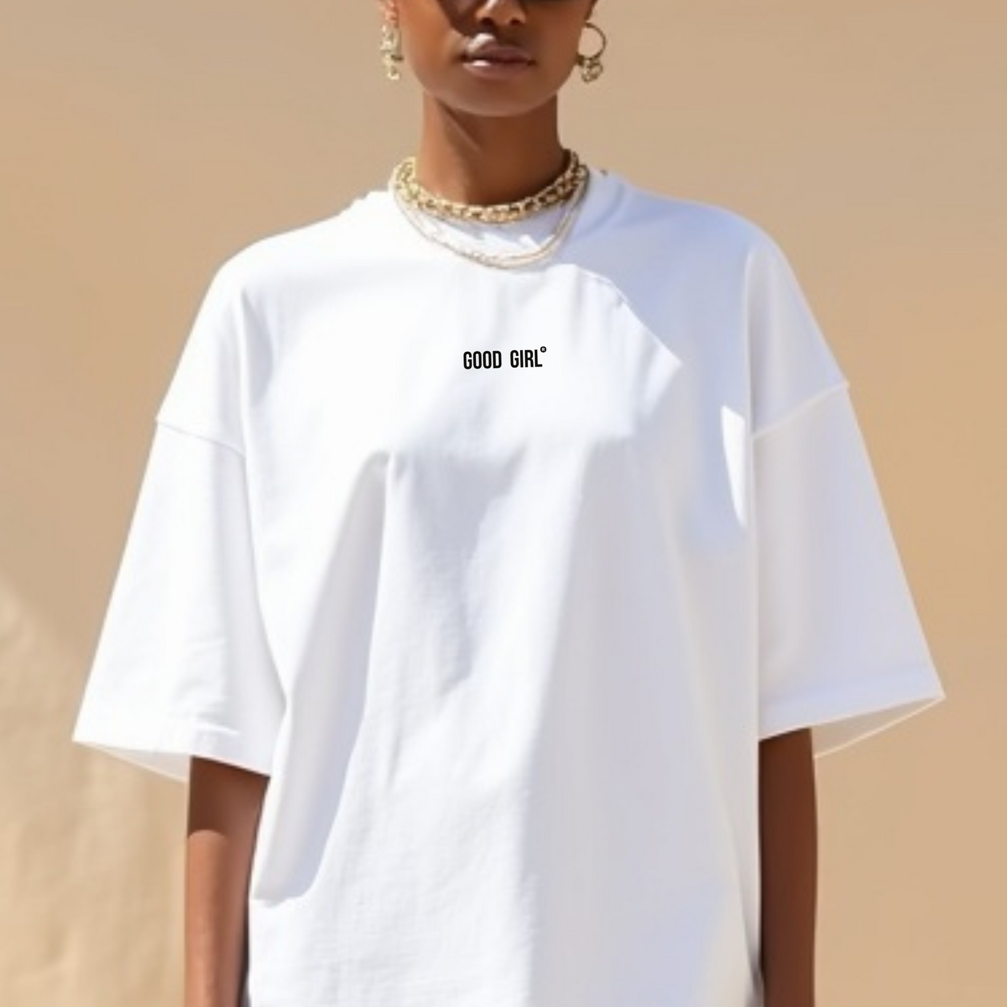 Oversized Statement T-Shirt – GOOD GIRL® - BAD HABITS Weiss GOOD GIRL BAD HABITS