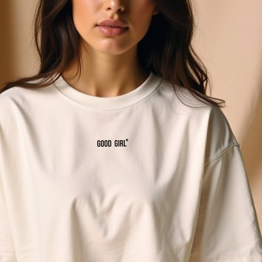 Statement Crop T-Shirt "GOOD GIRL - BAD HABITS" - Schwarz GOOD GIRL BAD HABITS