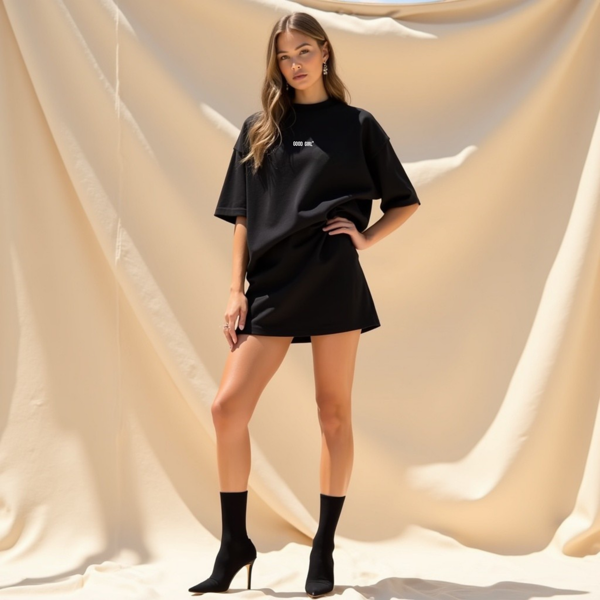 Oversized Statement T-Shirt – GOOD GIRL® -  BAD HABITS Weiss GOOD GIRL BAD HABITS
