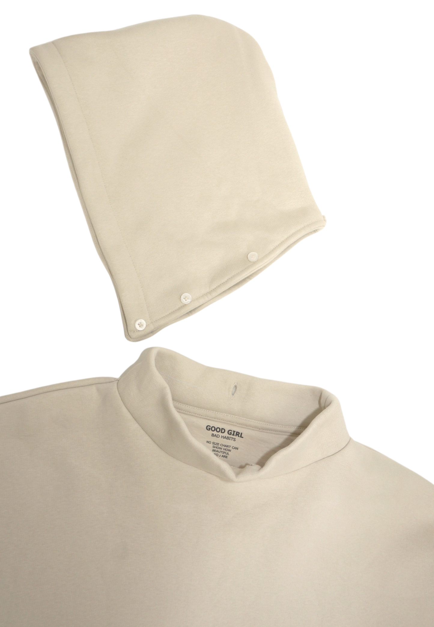 KRYMMY Hoodie Beige GOOD GIRL BAD HABITS