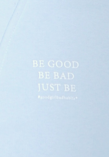 KAMULAU Half Zip Sweat Hellblau GOOD GIRL BAD HABITS