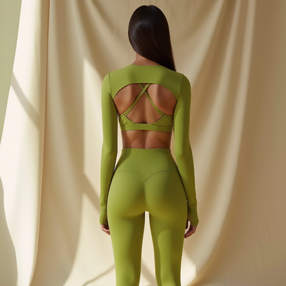2-in-1 Longsleeve Top Green GOOD GIRL BAD HABITS