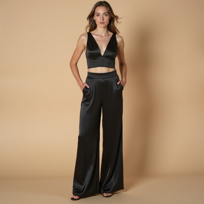 Crop Bustier Top "LAVA" - Schwarz GOOD GIRL BAD HABITS