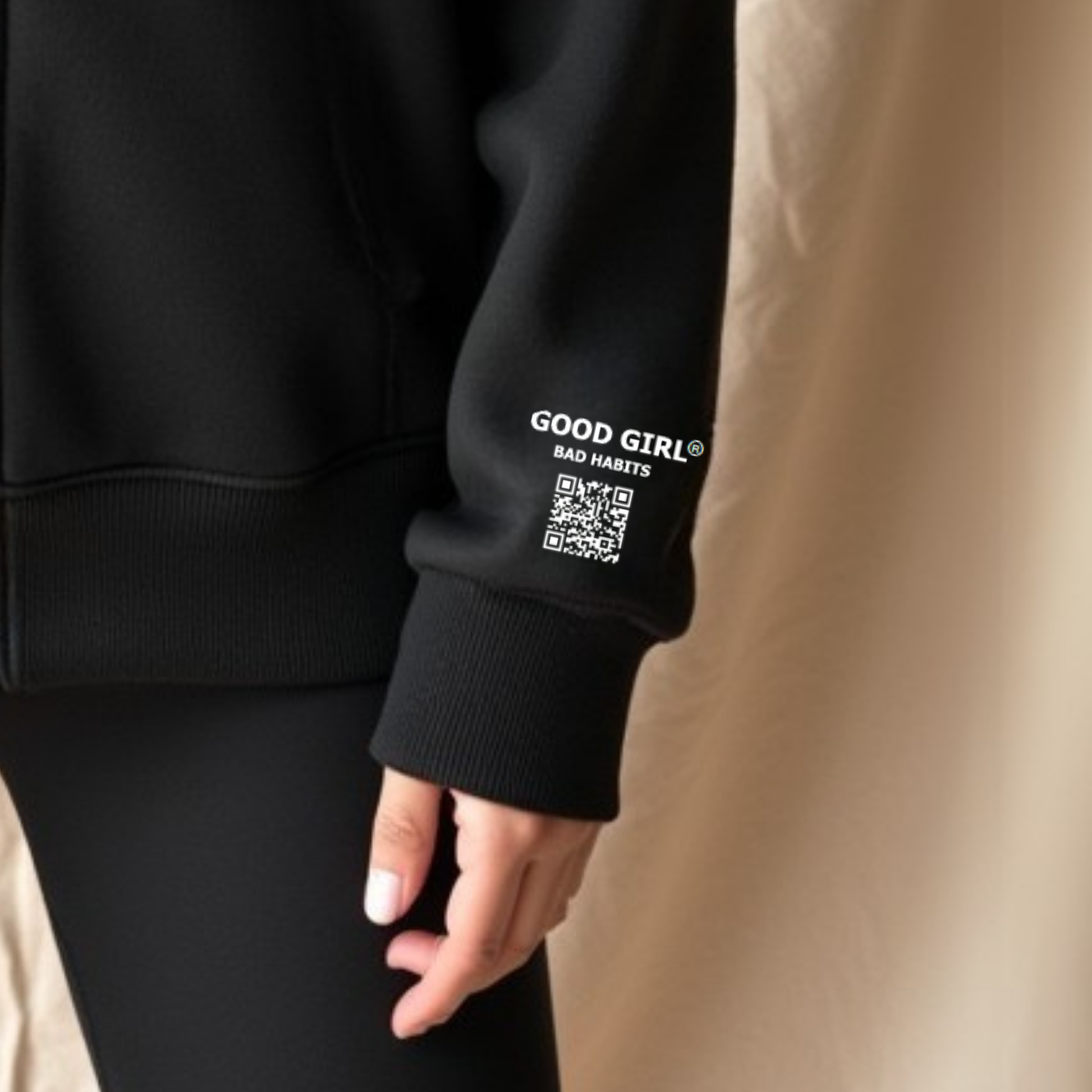 Hoodie mit Reißverschluss "Look Mom" - Pink GOOD GIRL BAD HABITS