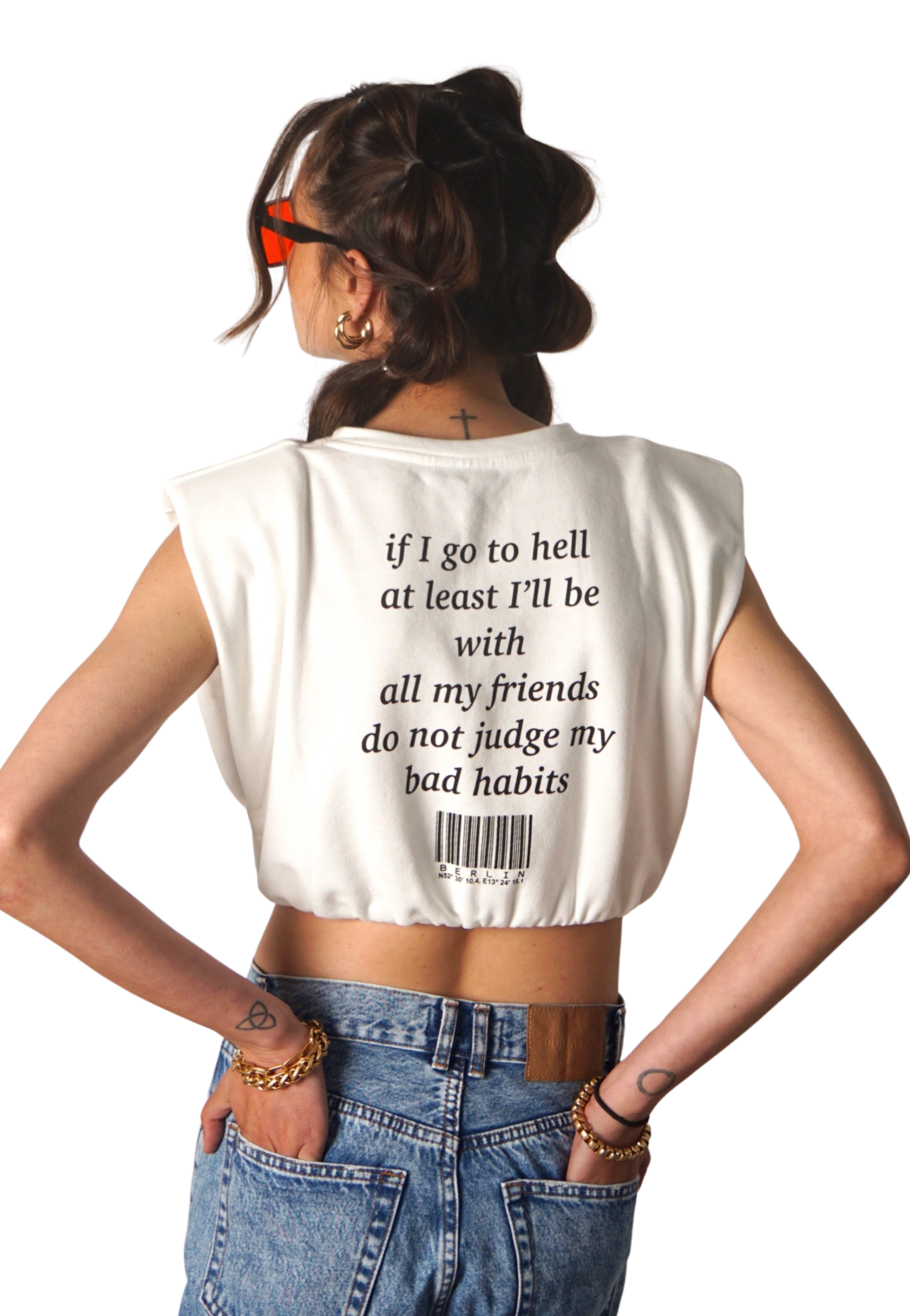 LAURA Printed Tee Weiss GOOD GIRL BAD HABITS