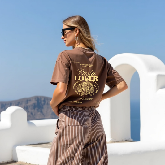 Oversized T-Shirt "Pasta Lover " GOOD GIRL BAD HABITS