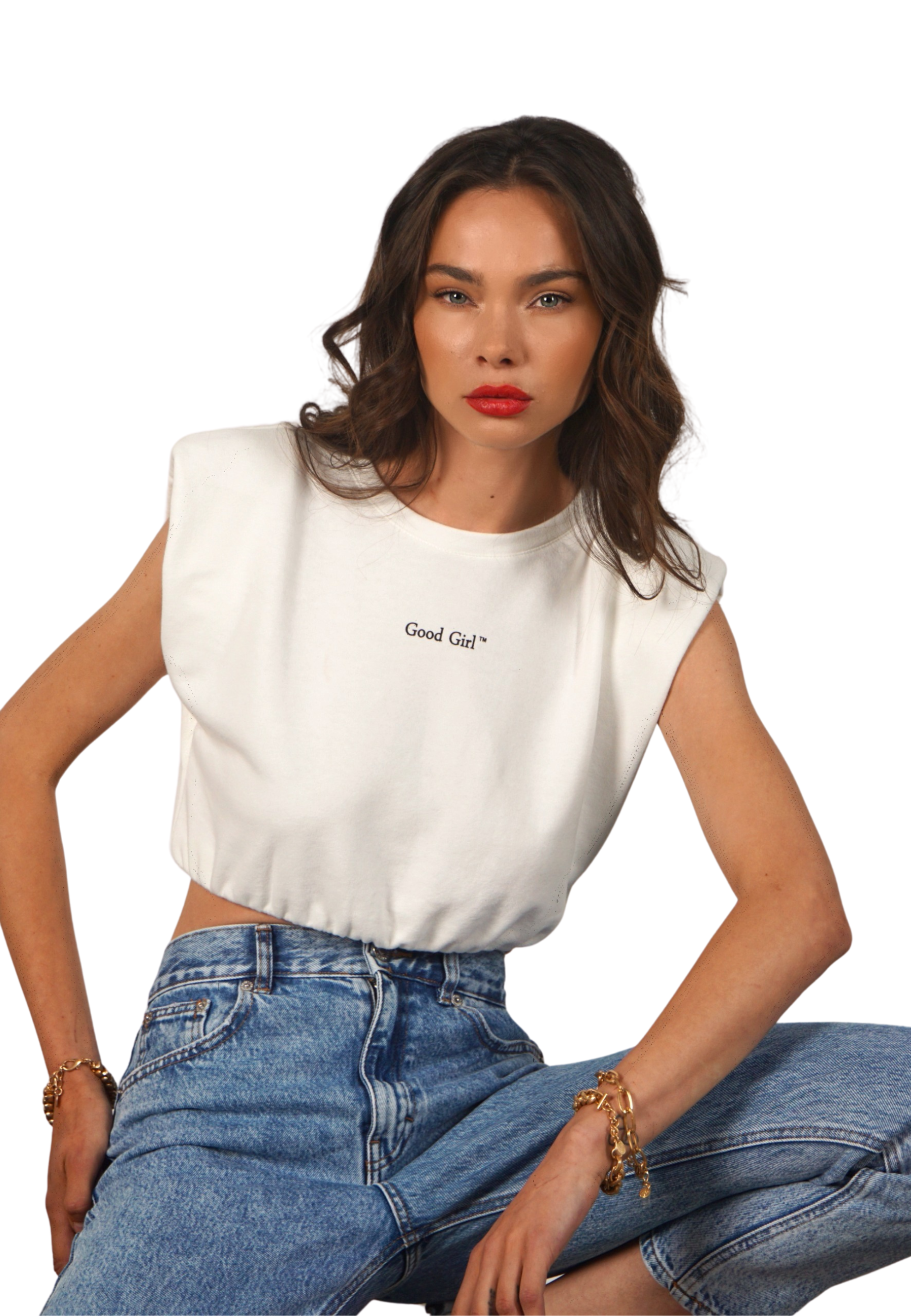 LAURA Printed Tee Weiss GOOD GIRL BAD HABITS