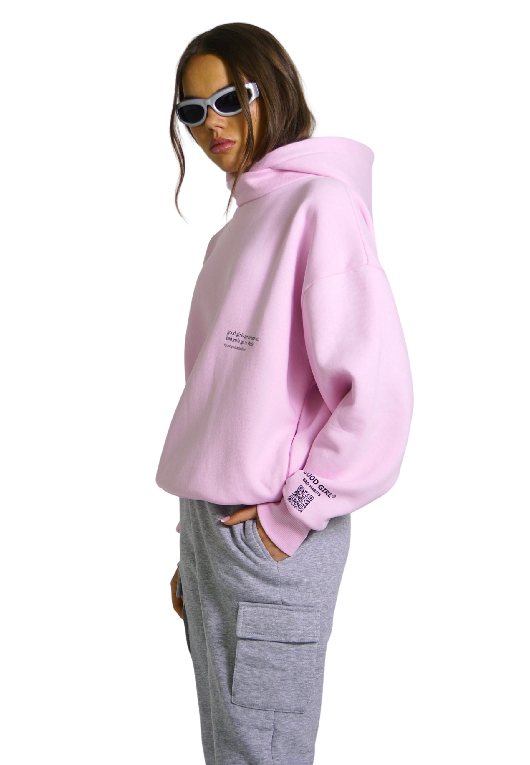 KRYMMY Hoodie Pink GOOD GIRL BAD HABITS