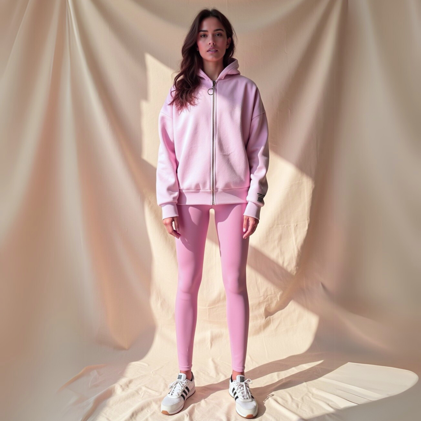 Hoodie mit Reißverschluss "Look Mom" - Pink GOOD GIRL BAD HABITS