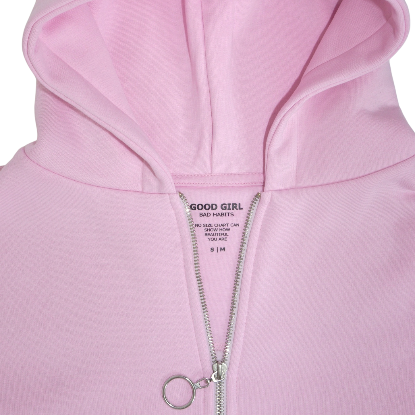 Hoodie mit Reißverschluss "Look Mom" - Pink GOOD GIRL BAD HABITS