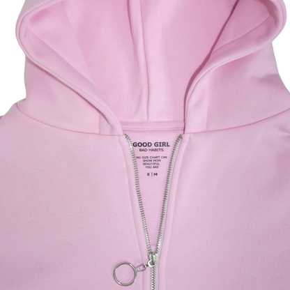 Hoodie mit Reißverschluss "Look Mom" - Pink GOOD GIRL BAD HABITS