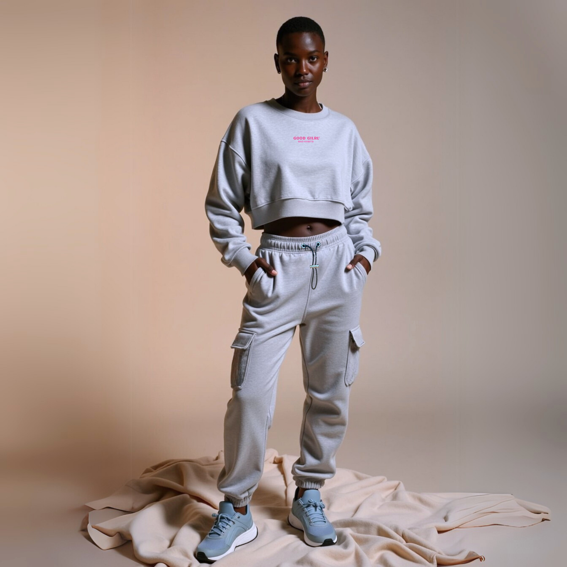 Sweat Jogger "MENTAL HEALTH" - Grün GOOD GIRL BAD HABITS