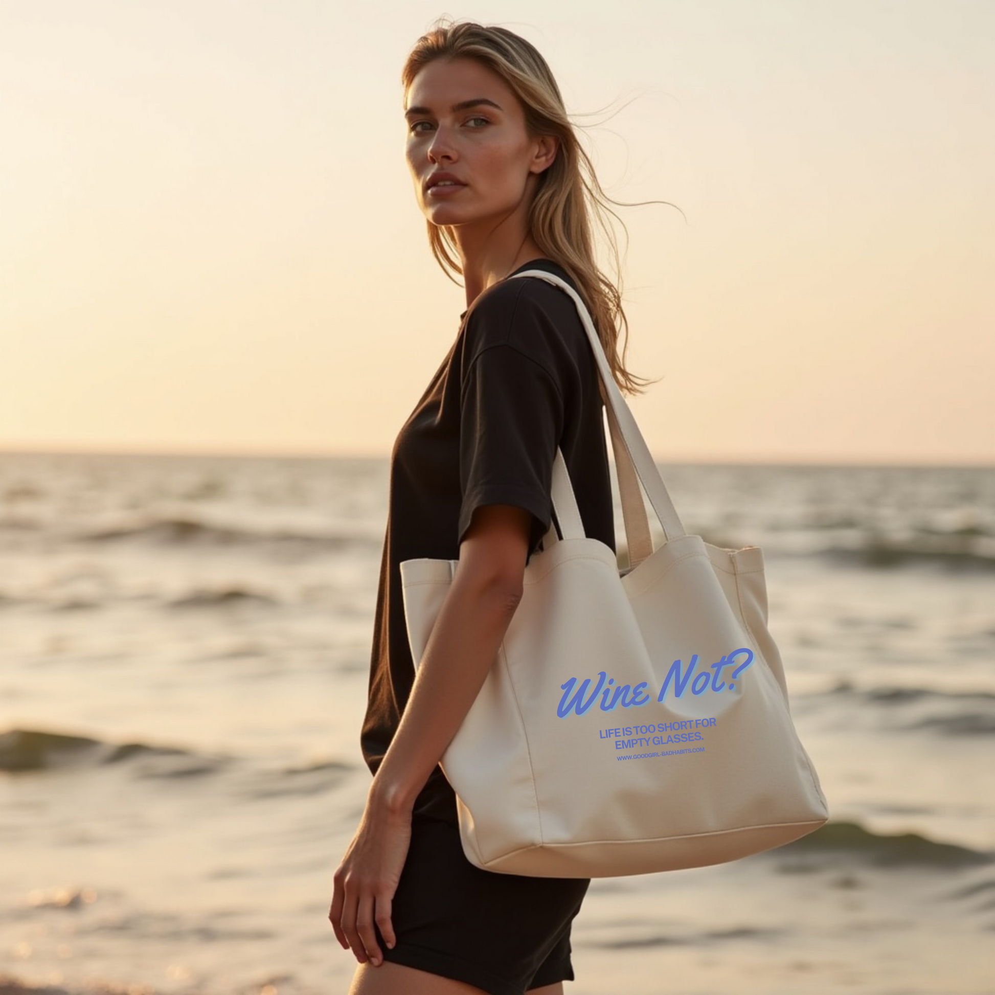 Tote Bag "WINE NOT?" GOOD GIRL BAD HABITS