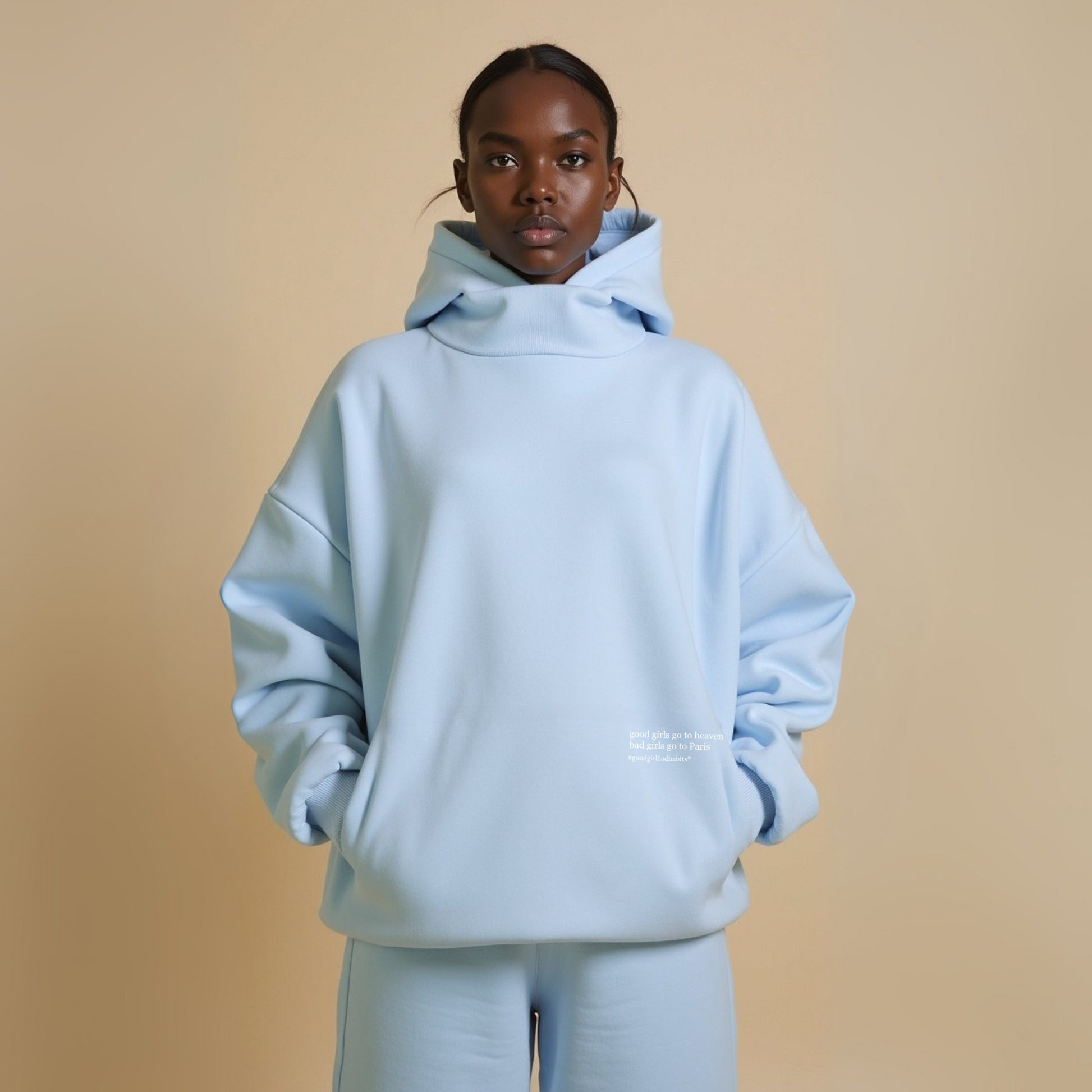 Hoodie "BAD GIRLS GO TO PARIS" - Pink GOOD GIRL BAD HABITS
