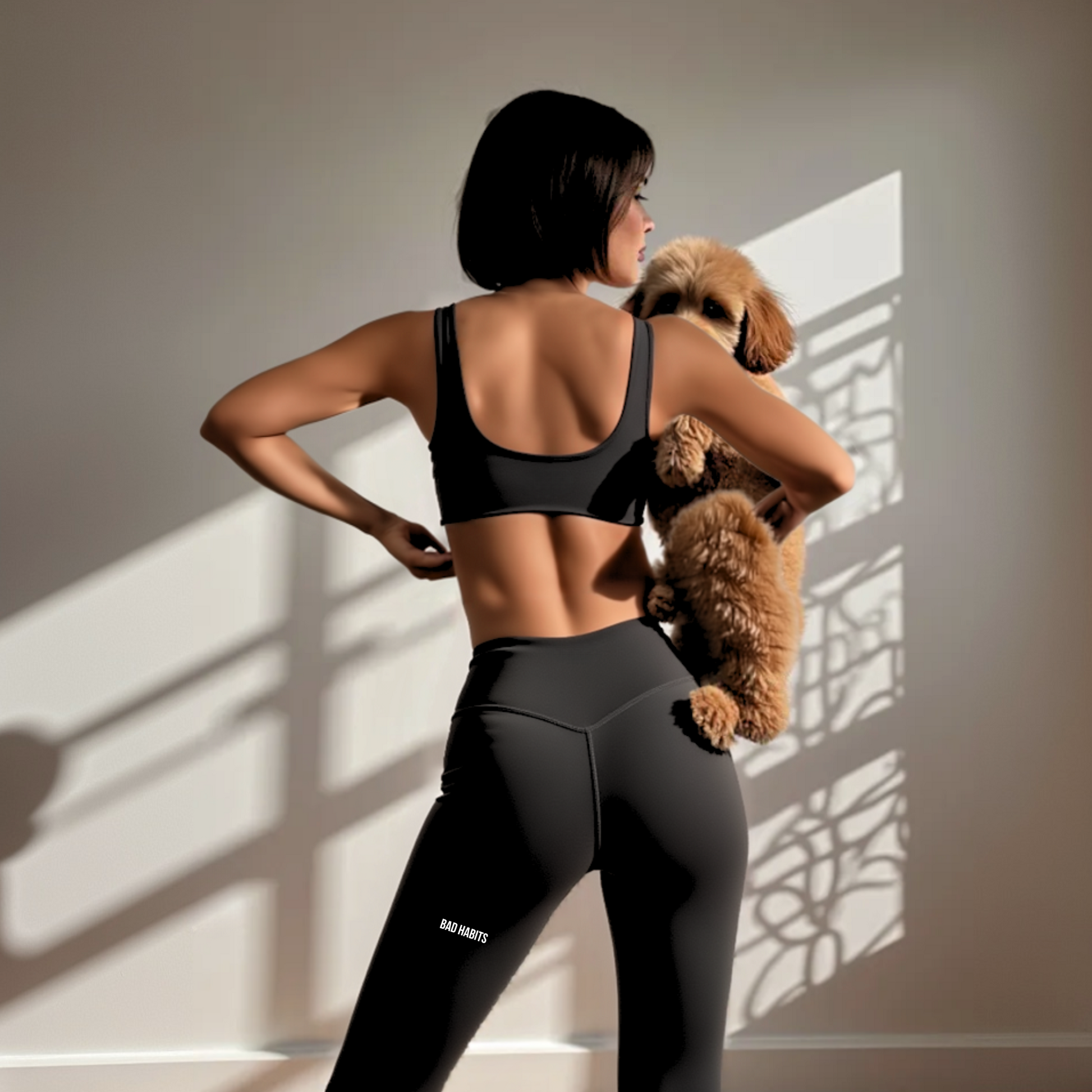 Leggings "BAD HABITS" Beige GOOD GIRL BAD HABITS