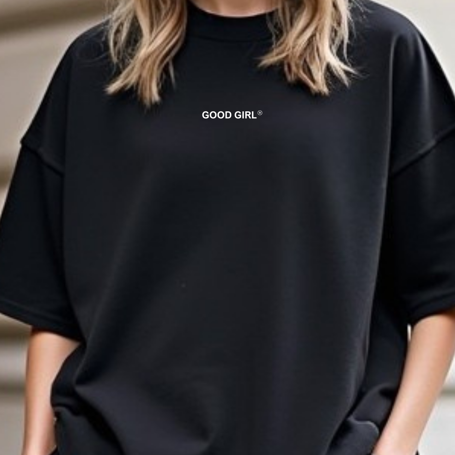 Oversized Statement T-Shirt – GOOD GIRL® -  BAD HABITS Weiss GOOD GIRL BAD HABITS
