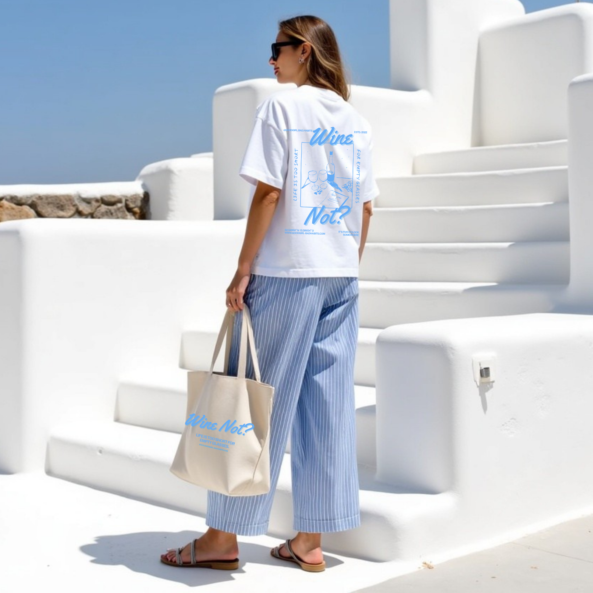 Oversized T-Shirt "Wine - Not?" GOOD GIRL BAD HABITS