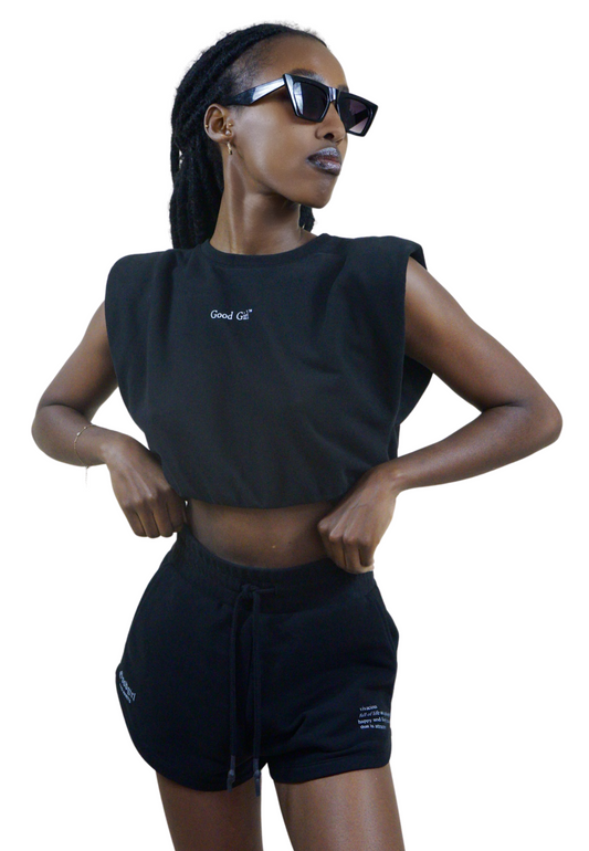 LAURA Printed Tee Schwarz GOOD GIRL BAD HABITS