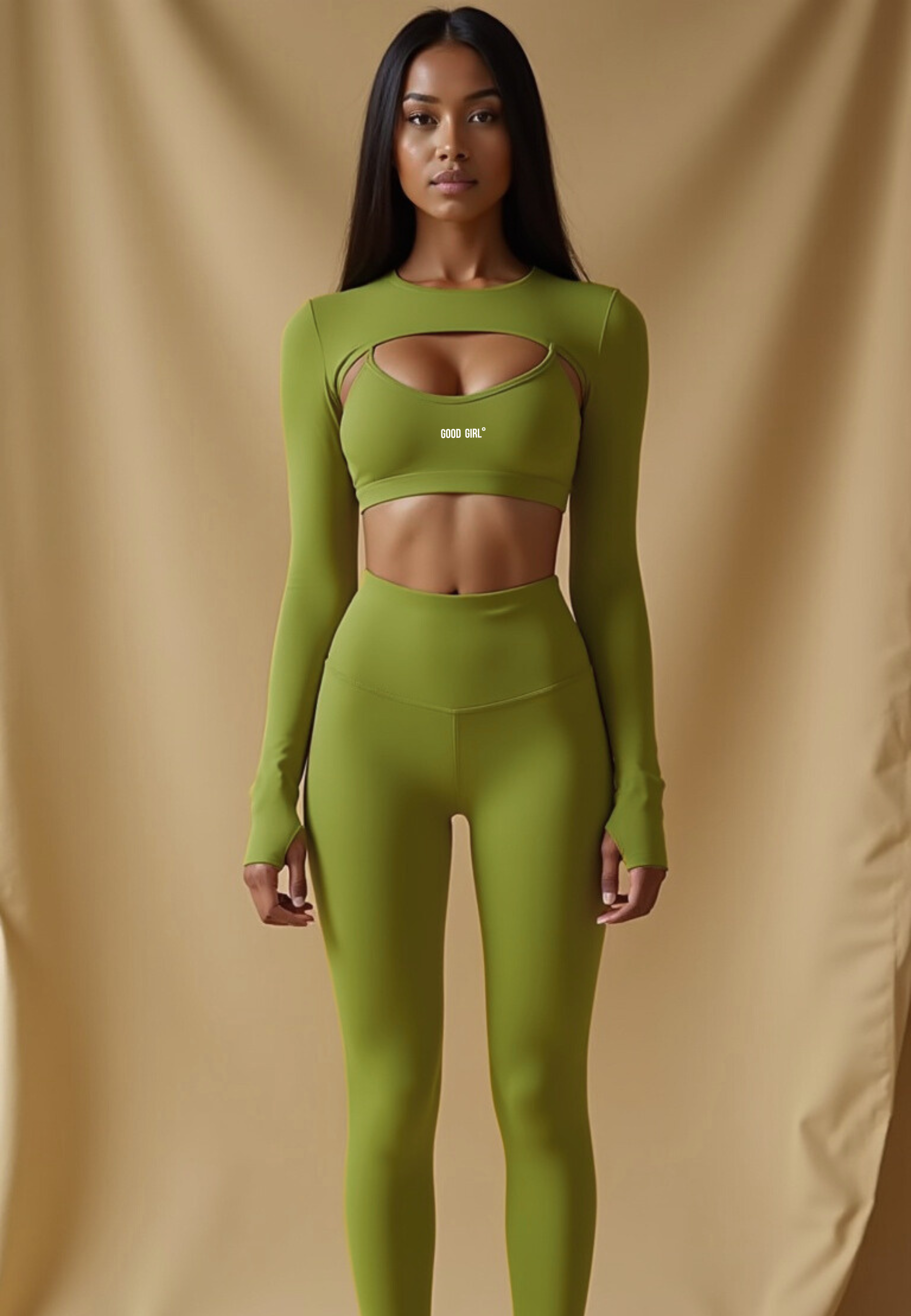 Leggings "BAD HABITS" Green GOOD GIRL BAD HABITS