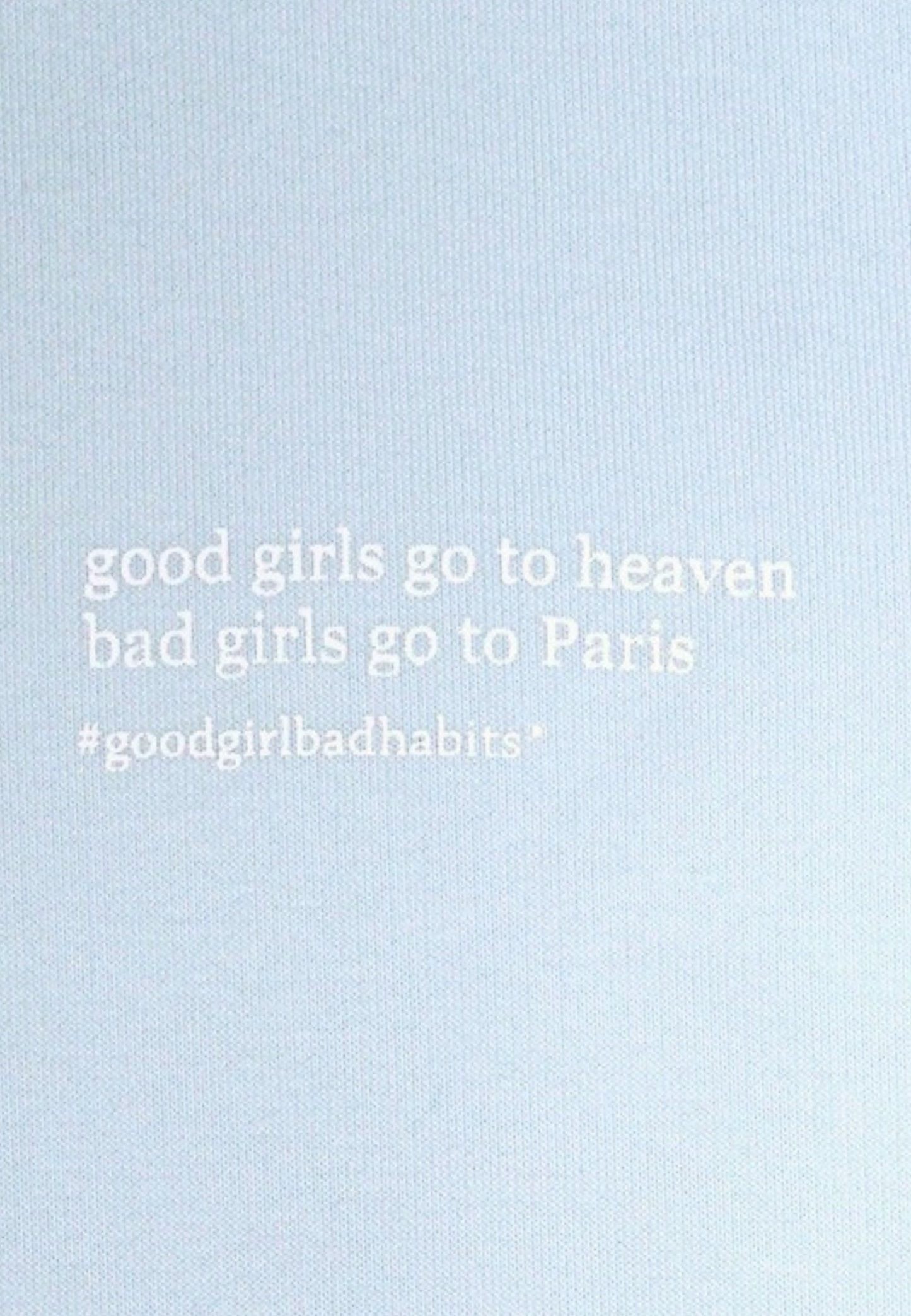KRYMMY  Hoodie Hellblau GOOD GIRL BAD HABITS