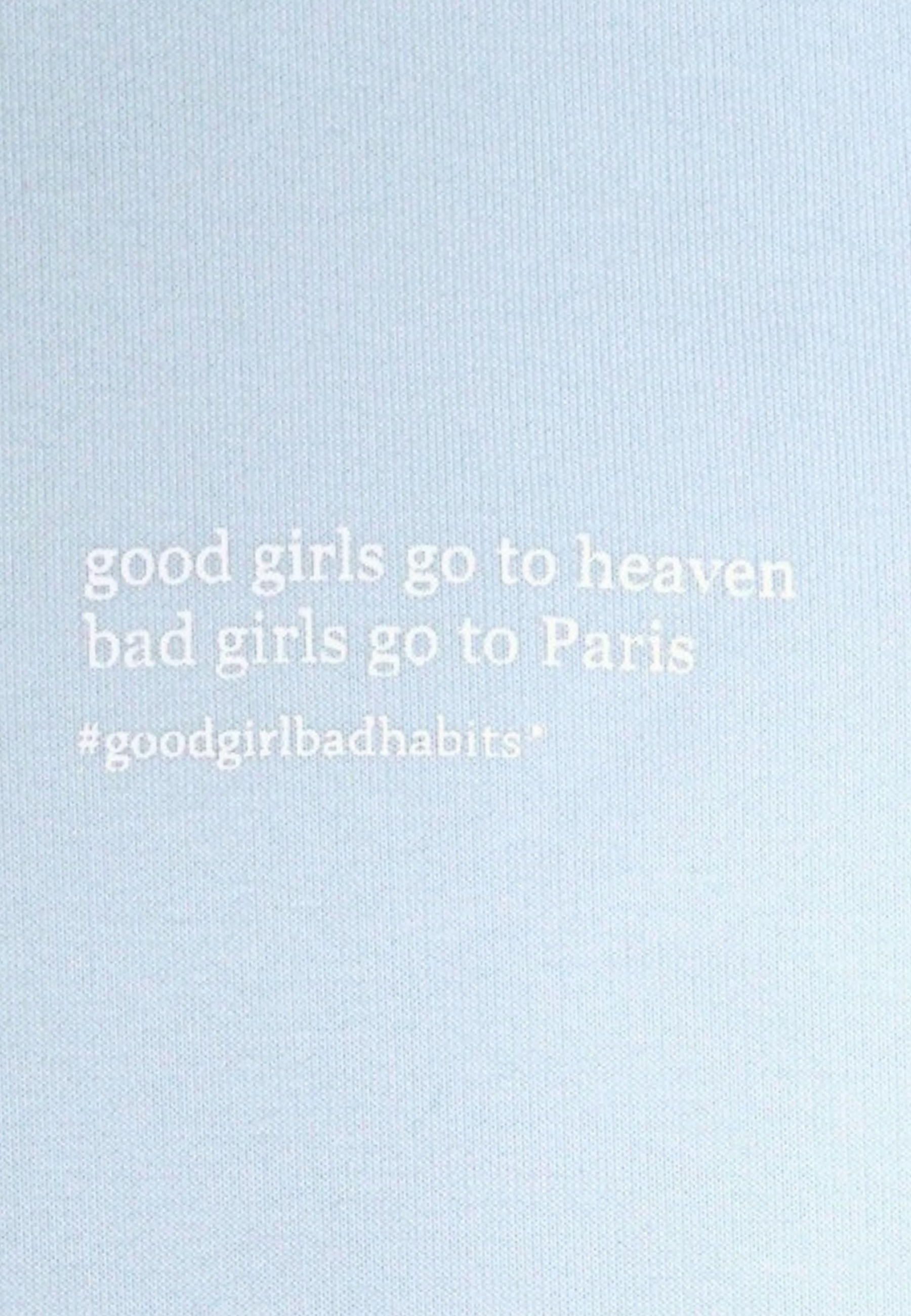 KRYMMY  Hoodie Hellblau GOOD GIRL BAD HABITS
