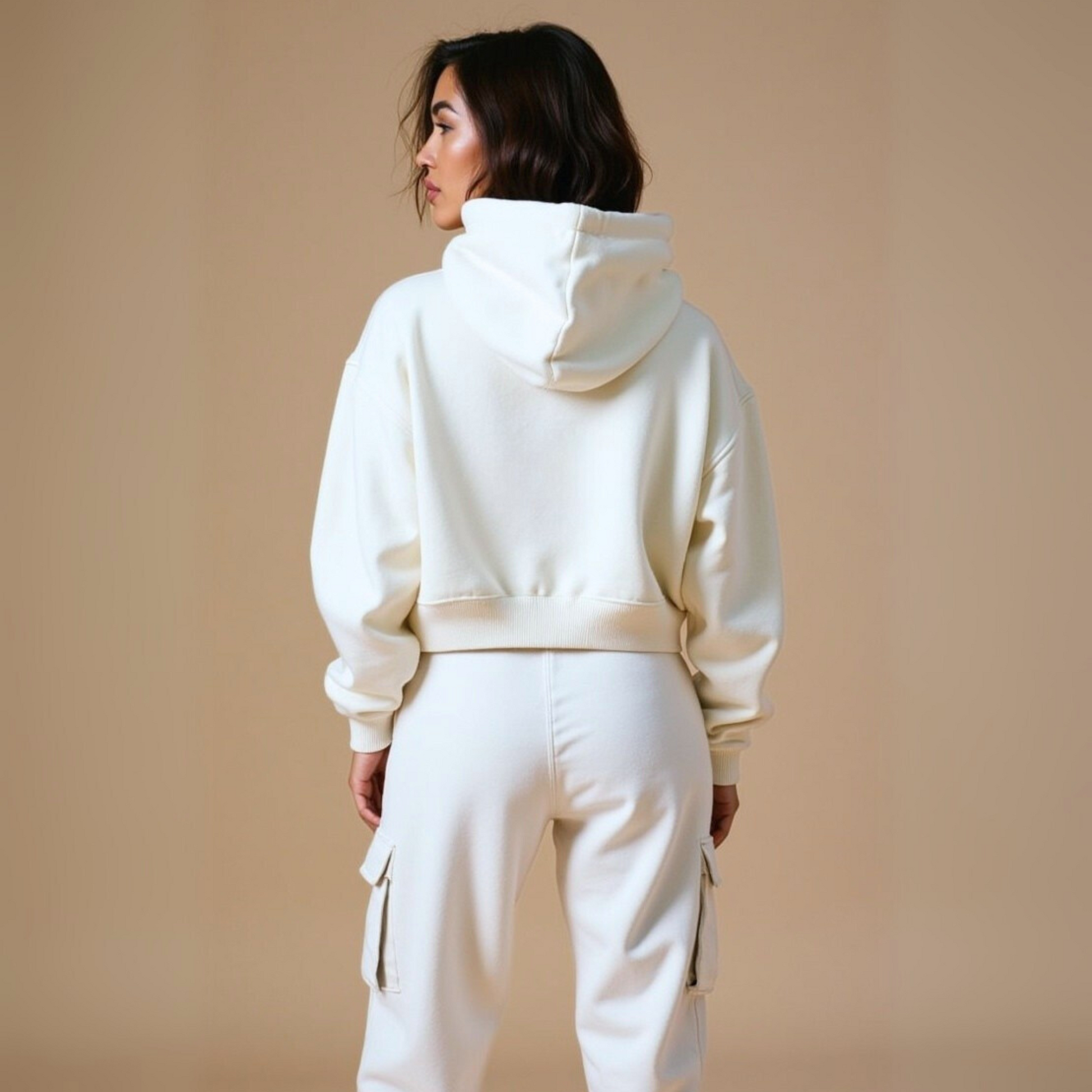 Crop Hoodie "TWENTY YEARS FROM NOW" - Weiss GOOD GIRL BAD HABITS