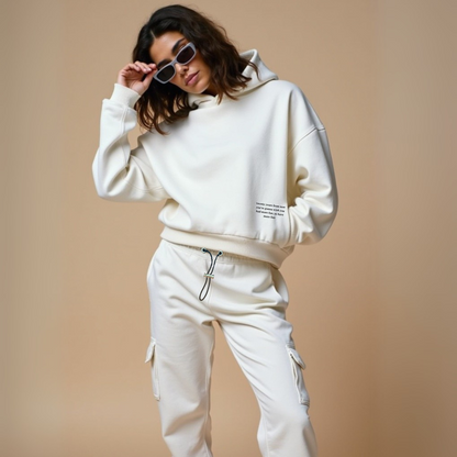 Crop Hoodie "TWENTY YEARS FROM NOW" - Weiss GOOD GIRL BAD HABITS