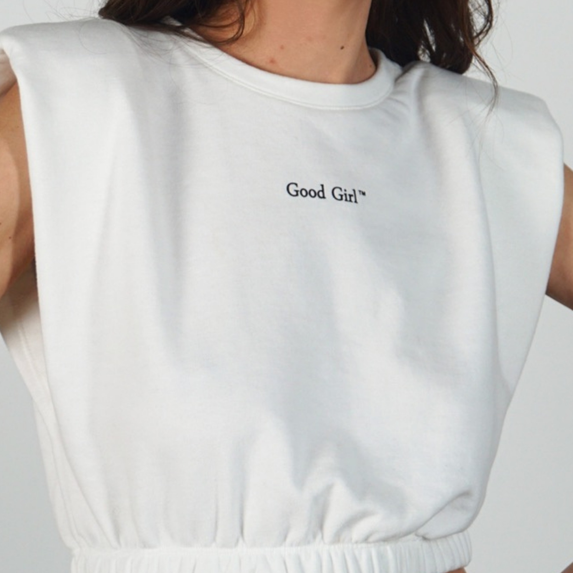 Statement Crop Tee "IF I GO TO HELL" - Weiss GOOD GIRL BAD HABITS
