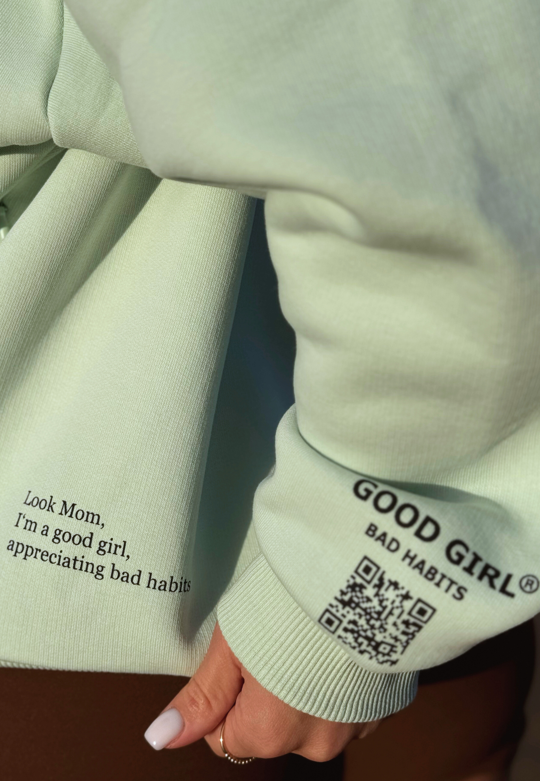 KAINY Sweatjacke Mint GOOD GIRL BAD HABITS