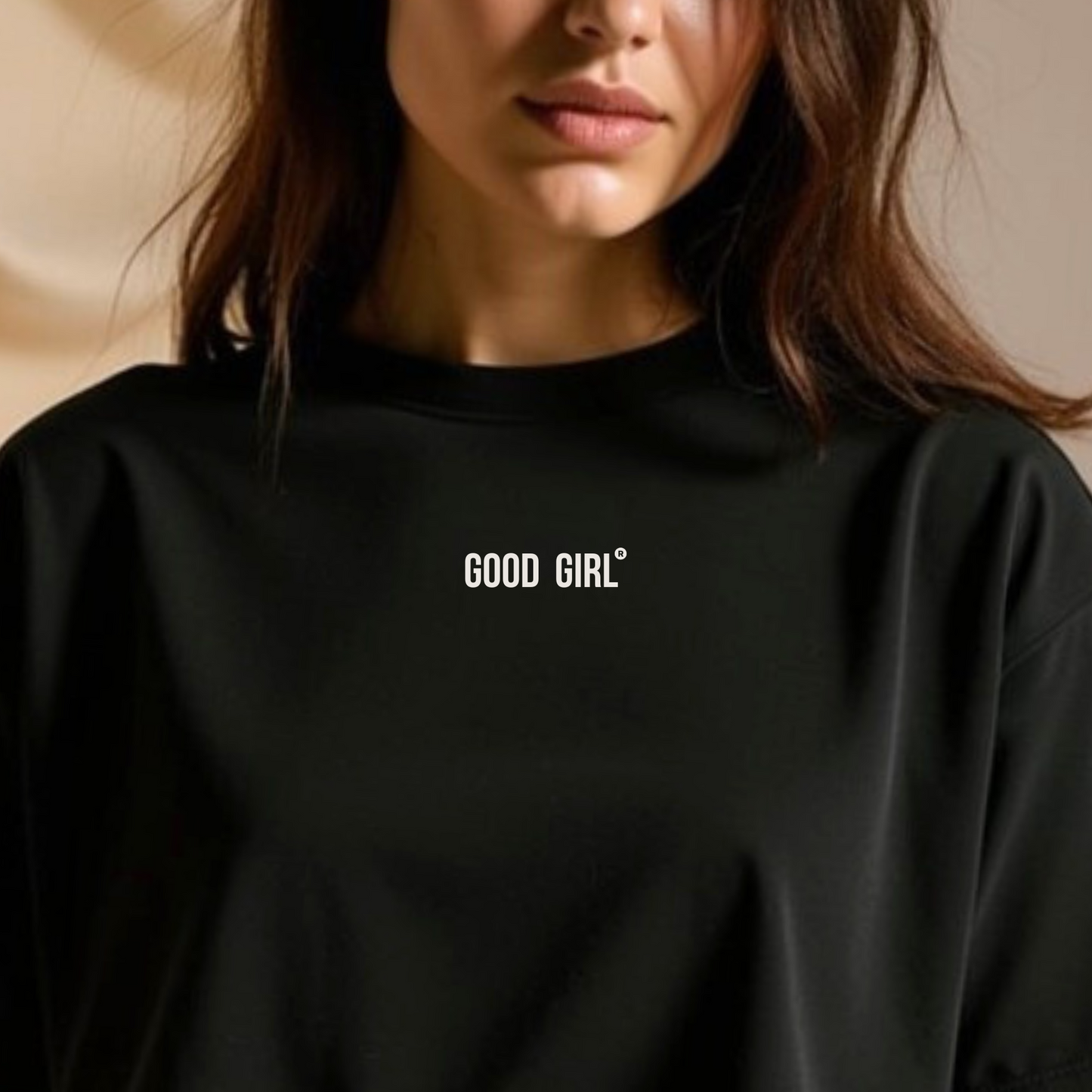 Statement Crop T-Shirt "GOOD GIRL - BAD HABITS" - Schwarz GOOD GIRL BAD HABITS