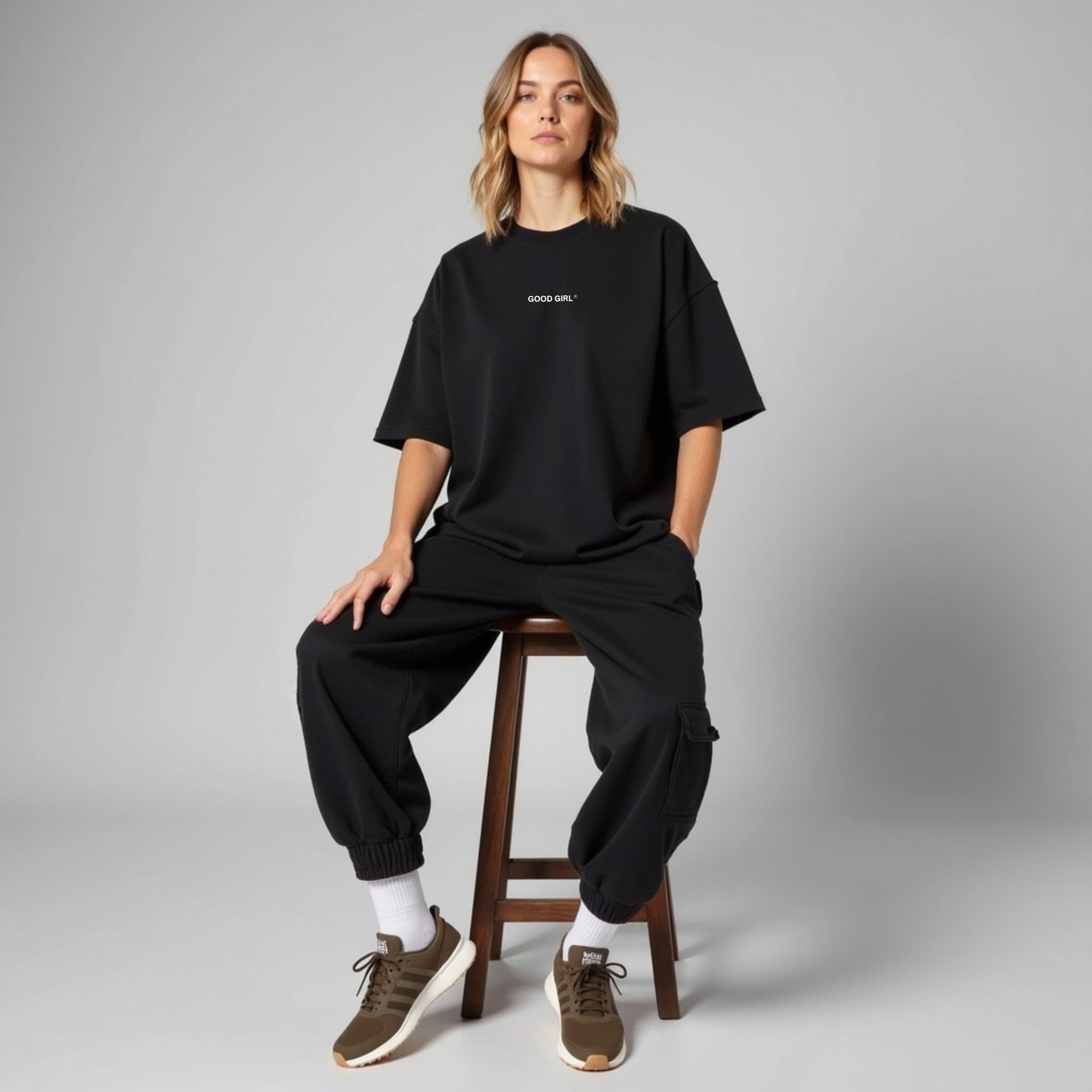 Oversized Statement T-Shirt – GOOD GIRL® -  BAD HABITS Weiss GOOD GIRL BAD HABITS
