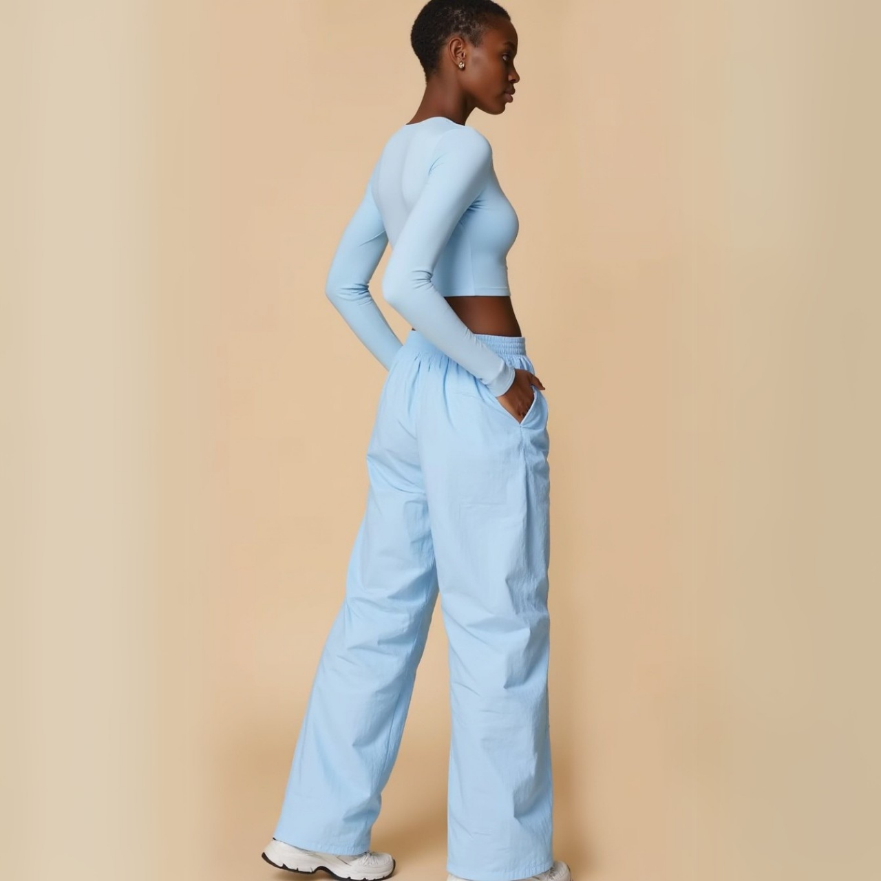 Windbreaker Pants - "BAD GIRLS GO TO PARIS" GOOD GIRL BAD HABITS