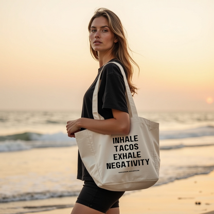Tote Bag "INHALE TACOS - EXHALE NEGATIVITY" GOOD GIRL BAD HABITS