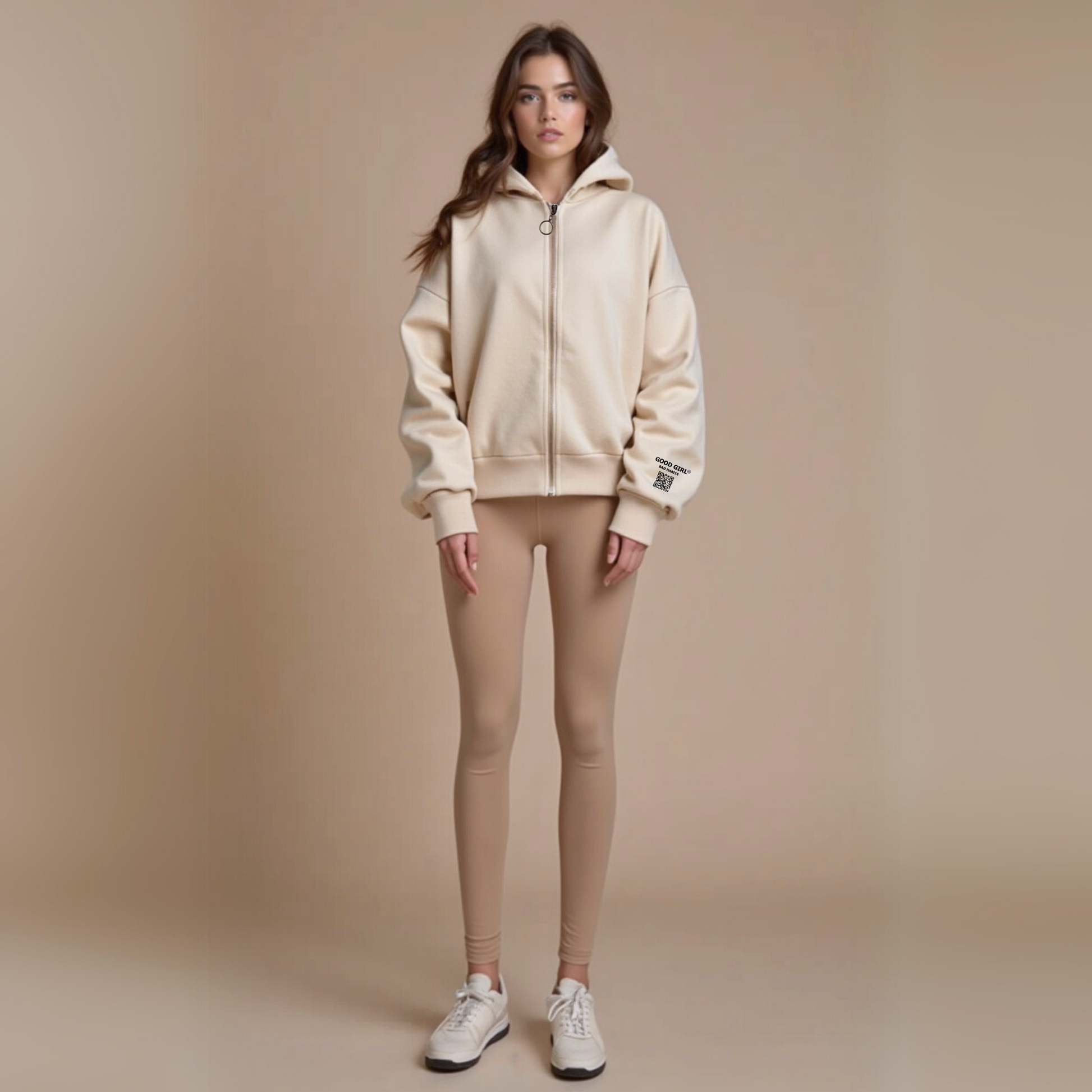 Hoodie mit Reißverschluss "Look Mom" - Pink GOOD GIRL BAD HABITS